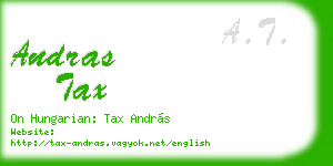 andras tax business card